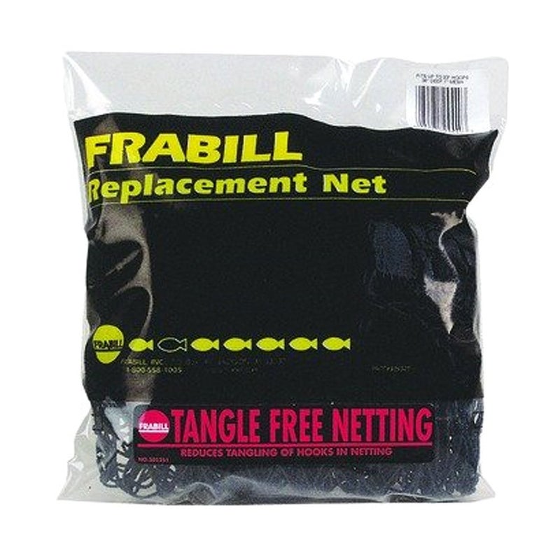 Frabill Black Poly Replacement Net, Hoop Size 14"" x 15""
